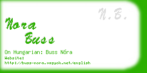 nora buss business card