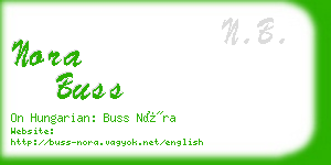 nora buss business card